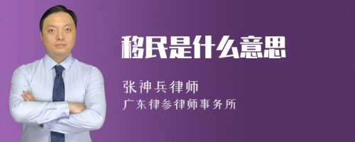 移民是什么意思