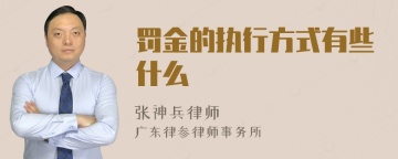 罚金的执行方式有些什么