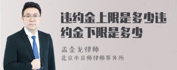 违约金上限是多少违约金下限是多少