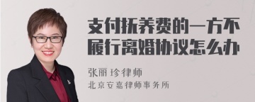 支付抚养费的一方不履行离婚协议怎么办