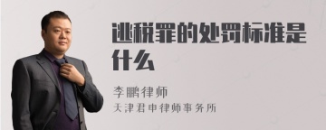 逃税罪的处罚标准是什么