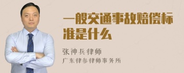 一般交通事故赔偿标准是什么