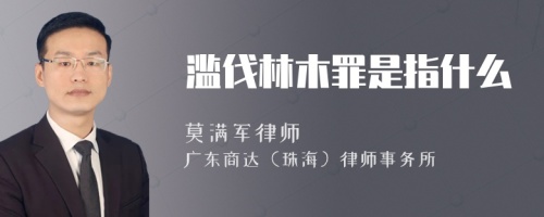 滥伐林木罪是指什么