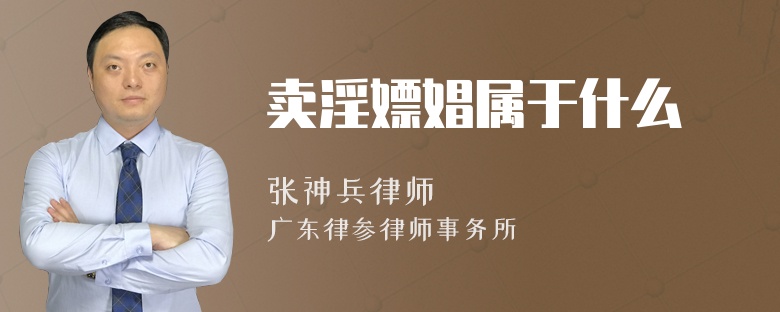 卖淫嫖娼属于什么