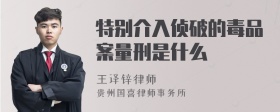 特别介入侦破的毒品案量刑是什么