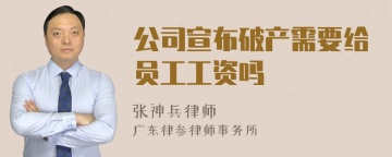 公司宣布破产需要给员工工资吗