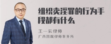 组织卖淫罪的行为手段都有什么