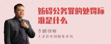 妨碍公务罪的处罚标准是什么