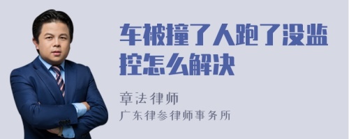 车被撞了人跑了没监控怎么解决