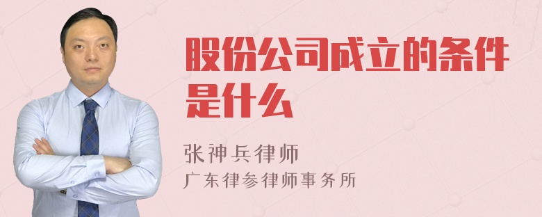 股份公司成立的条件是什么