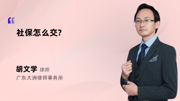 社保怎么交?