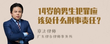 14岁的男生犯罪应该负什么刑事责任？