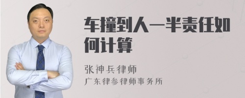 车撞到人一半责任如何计算