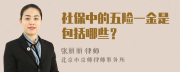 社保中的五险一金是包括哪些？