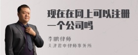 现在在网上可以注册一个公司吗