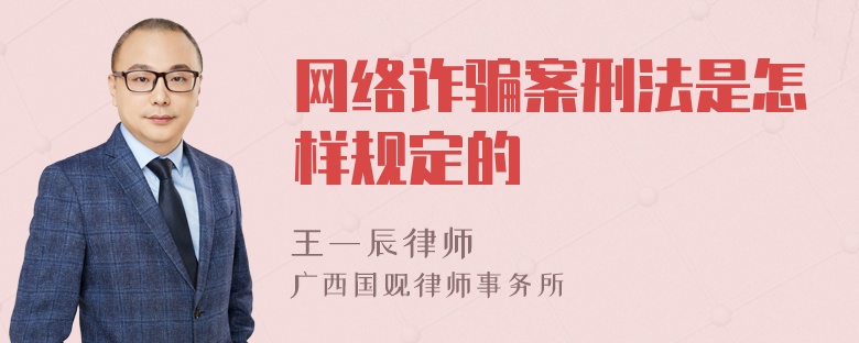 网络诈骗案刑法是怎样规定的