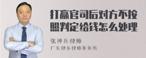 打赢官司后对方不按照判定给钱怎么处理