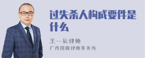 过失杀人构成要件是什么