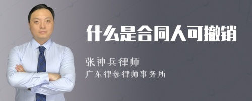 什么是合同人可撤销