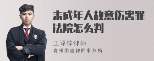 未成年人故意伤害罪法院怎么判