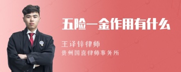 五险一金作用有什么