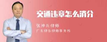 交通违章怎么消分