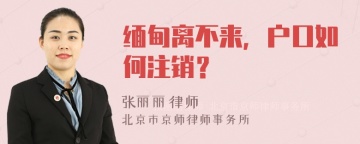 缅甸离不来，户口如何注销？