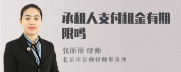 承租人支付租金有期限吗