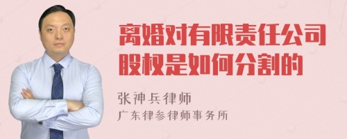 离婚对有限责任公司股权是如何分割的