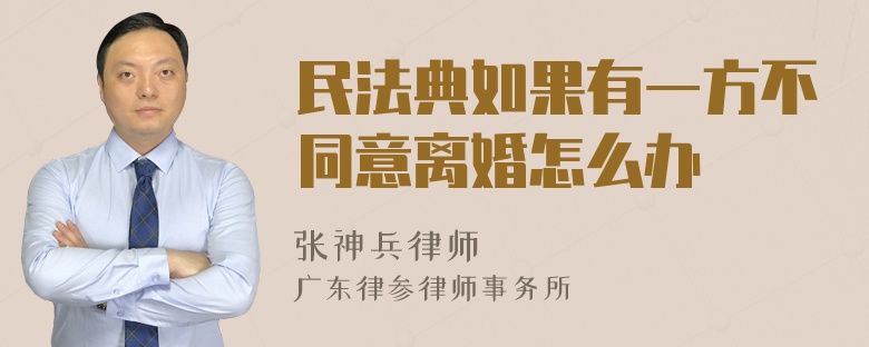 民法典如果有一方不同意离婚怎么办