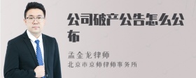 公司破产公告怎么公布