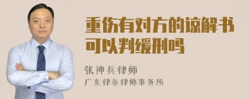 重伤有对方的谅解书可以判缓刑吗