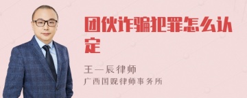 团伙诈骗犯罪怎么认定