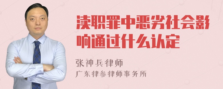 渎职罪中恶劣社会影响通过什么认定