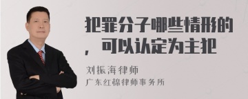 犯罪分子哪些情形的，可以认定为主犯