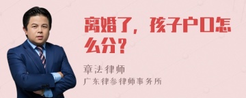 离婚了，孩子户口怎么分？