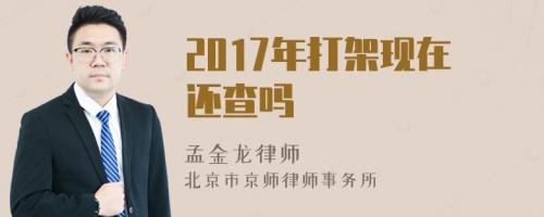 2017年打架现在还查吗