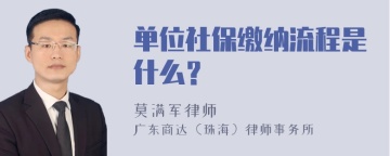 单位社保缴纳流程是什么？