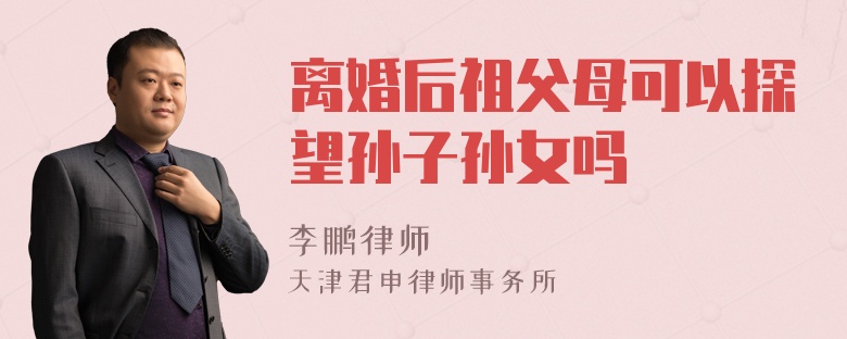 离婚后祖父母可以探望孙子孙女吗