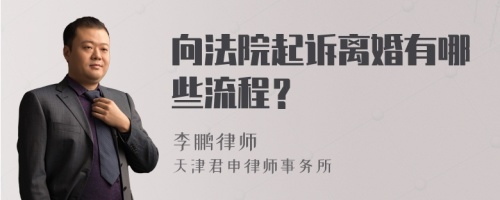 向法院起诉离婚有哪些流程？