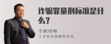 诈骗罪量刑标准是什么？