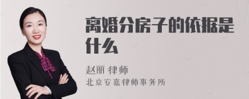 离婚分房子的依据是什么