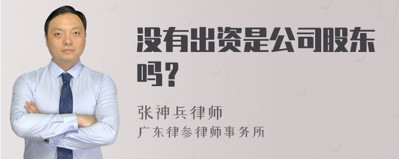 没有出资是公司股东吗？