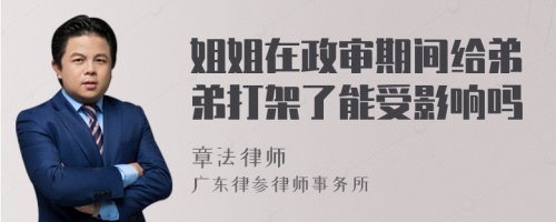 姐姐在政审期间给弟弟打架了能受影响吗