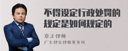 不得设定行政处罚的规定是如何规定的