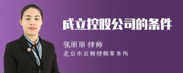 成立控股公司的条件