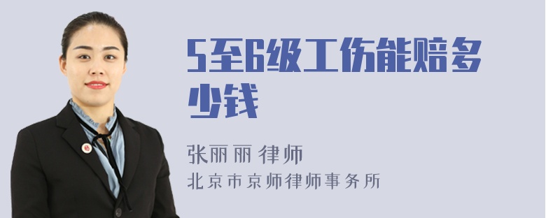 5至6级工伤能赔多少钱