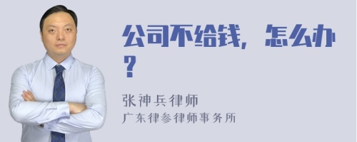 公司不给钱，怎么办？