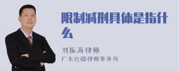 限制减刑具体是指什么