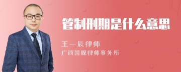 管制刑期是什么意思